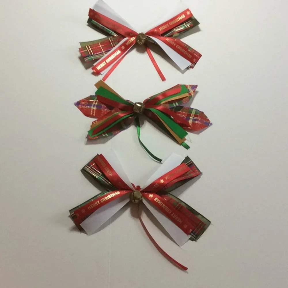Christmas Bows Qty 12 for Gifts Baskets Presents handmade